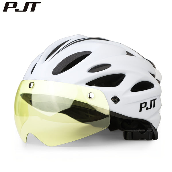PJT Adult Magnetic 4-in-1 Lightweight Bike Helmet with Detachable Visor and Sun Visor