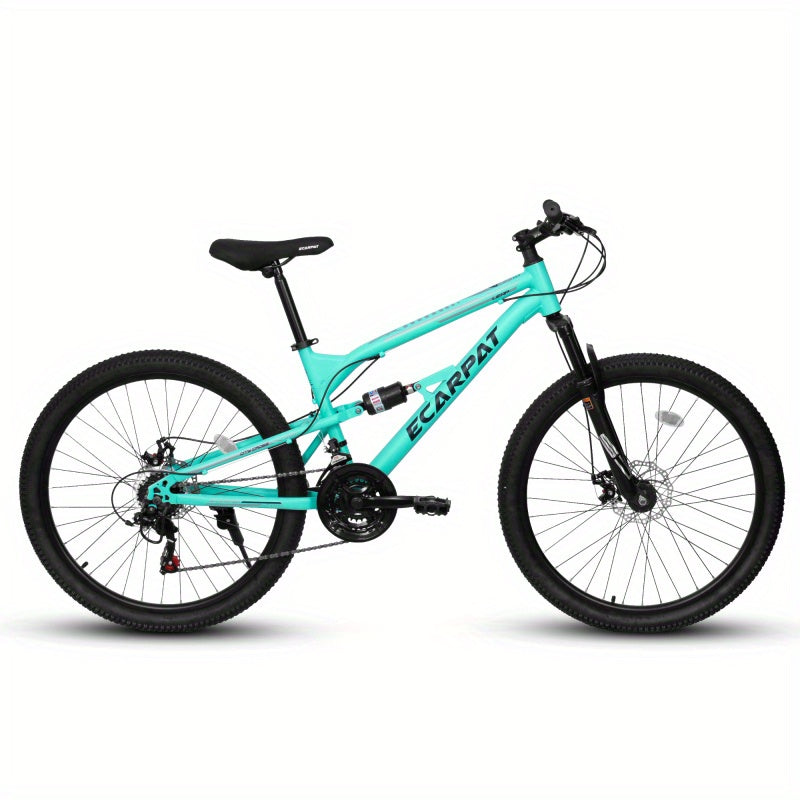 21-Speed Full Suspension Mountain Bike with Front\u002FRear Disc Brakes, 26\
