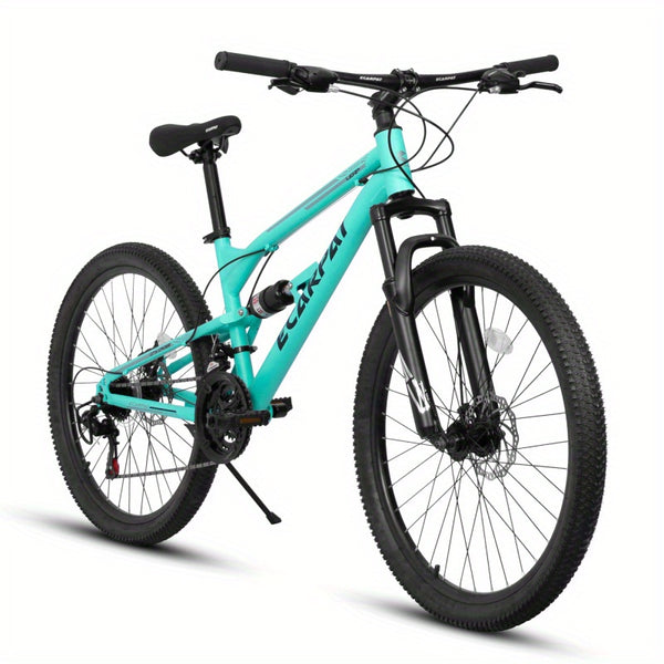 21-Speed Full Suspension Mountain Bike with Front\u002FRear Disc Brakes, 26\