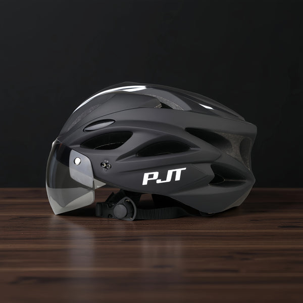 PJT Adult Magnetic 4-in-1 Lightweight Bike Helmet with Detachable Visor and Sun Visor