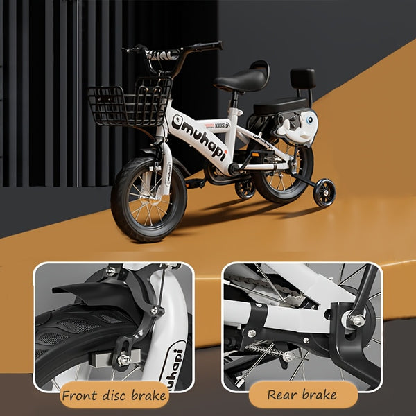 Kids Bicycle with Training Wheels - Heavy-Duty up to 110 lbs, 14-Inch Bicycle for Boys & Girls Ages 3-6