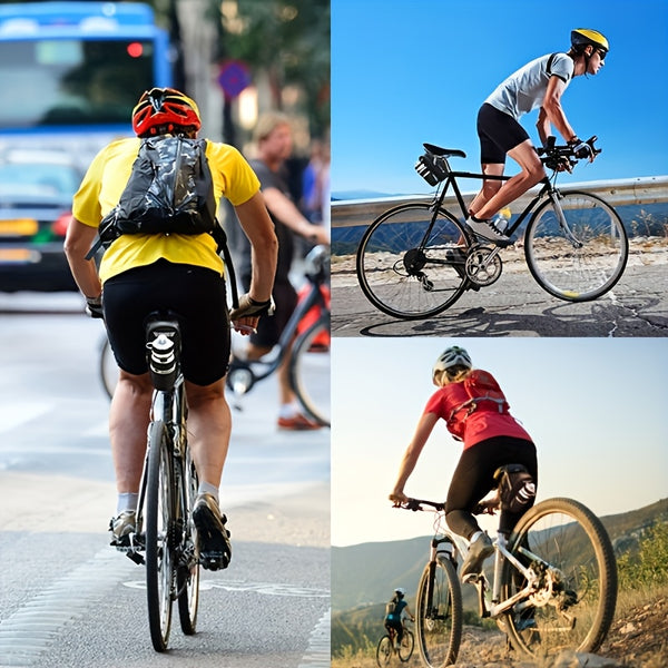 Large Capacity High Quality Bike Saddle Bag with Reflective Strips, Adjustable Strap & Mesh Pocket - Black