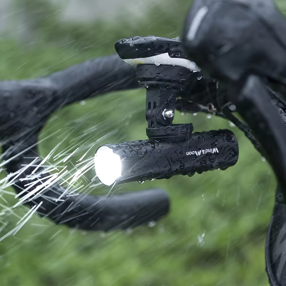 1pc Bike Suspension Light, Aluminum Alloy Frame Mounted Headlight, USB Rechargeable, Anti-Glare