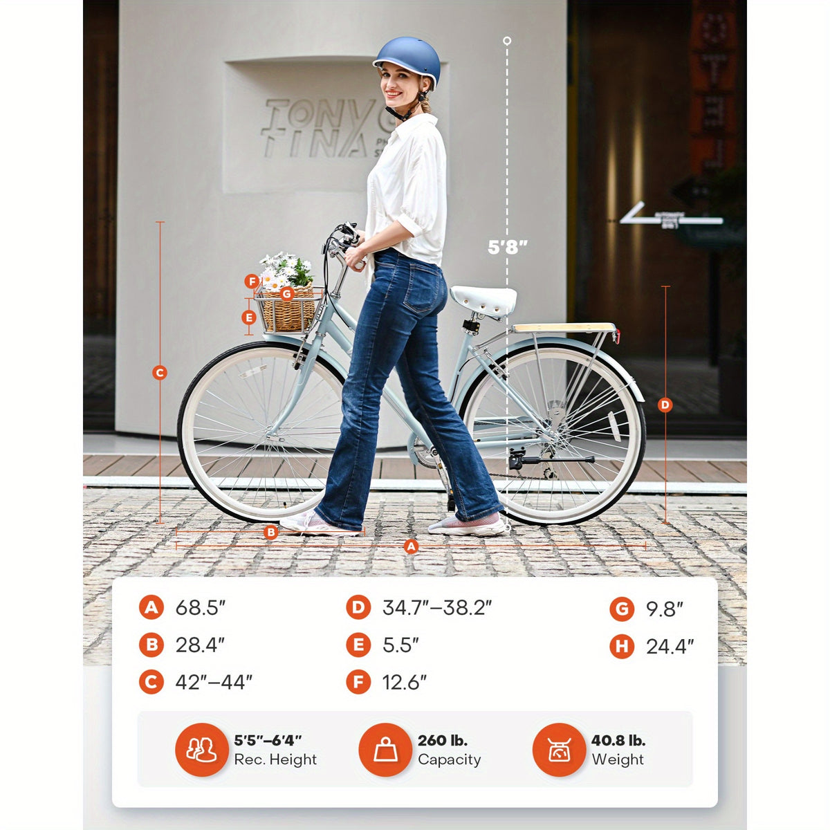 700C Womens Hybrid Bike Urban Commuter Bike 28-Inch, Mint Color, 7-Speed Hybrid with High-Carbon Steel Frame & V-Brakes