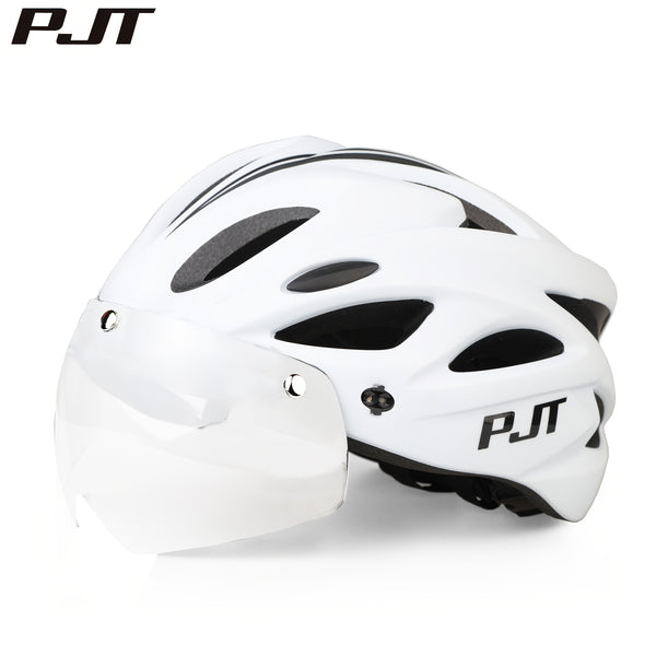 PJT Adult Magnetic 4-in-1 Lightweight Bike Helmet with Detachable Visor and Sun Visor