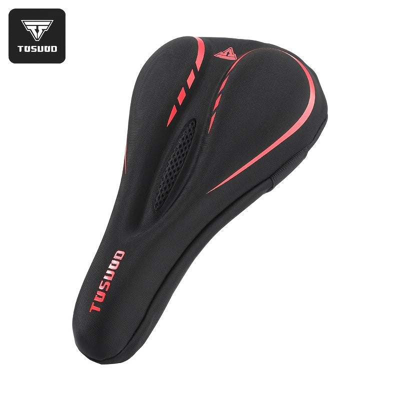 1pc TOSUOD Mountain Bike Seat Cover - Sponge-Filled, Breathable Perforated Design for Enhanced Comfort During Cycling