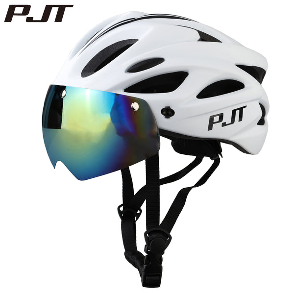 PJT Adult Magnetic 4-in-1 Lightweight Bike Helmet with Detachable Visor and Sun Visor