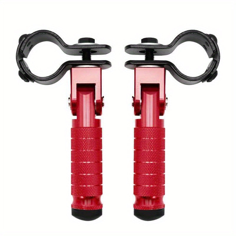 Aluminum Alloy Bicycle Pedals Pair of Aluminum Alloy Bicycle Rear Pedals, Foldable Anti-Slip Kickstand Footrests