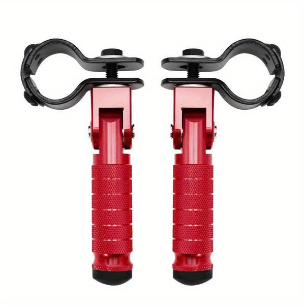 Aluminum Alloy Bicycle Pedals Pair of Aluminum Alloy Bicycle Rear Pedals, Foldable Anti-Slip Kickstand Footrests