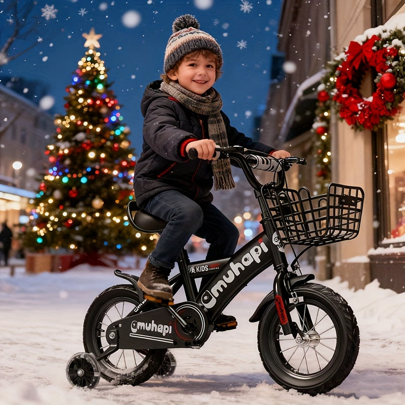 Kids Bicycle with Training Wheels - Heavy-Duty up to 110 lbs, 14-Inch Bicycle for Boys & Girls Ages 3-6