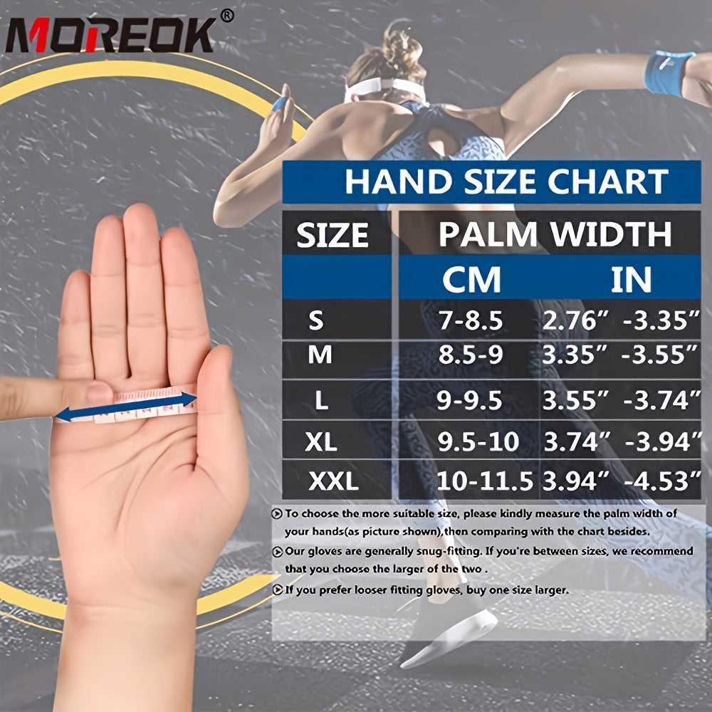 ROORUNS Cycling Gloves - Breathable Sports Gloves with 5mm Liquid Gel Pads, Adjustable Pull-On Closure