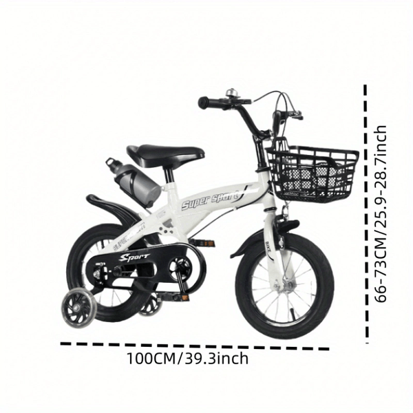 Kids Mountain Bike with Training Wheels - Heavy-Duty Bicycle for Boys & Girls Ages 3-6, Up to 187 lbs Capacity, 14\