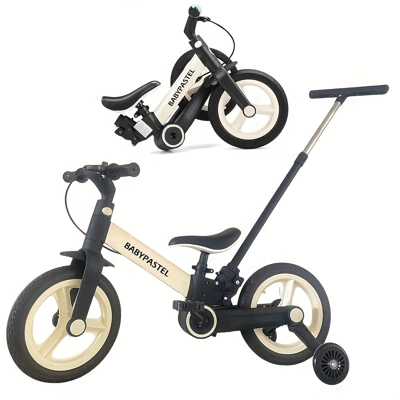 Kids' 6-in-1 Balance Bike Scooter - Adjustable, Multifunctional Bicycle with Push Handle, Aluminum Alloy