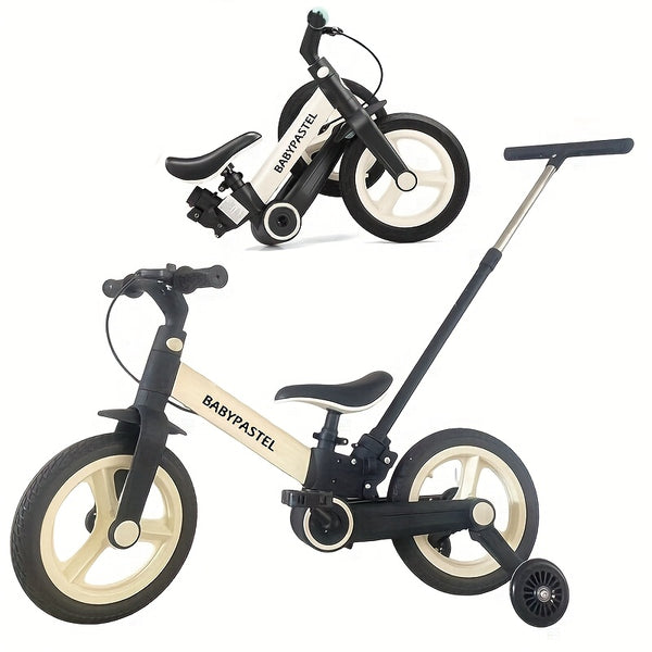 Kids' 6-in-1 Balance Bike Scooter - Adjustable, Multifunctional Bicycle with Push Handle, Aluminum Alloy
