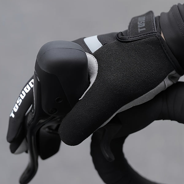 TOSUOD Full-Finger Mountain Bike Gloves for Men & Women - Plush Long Finger Gloves with Fleece-Lined Warmth