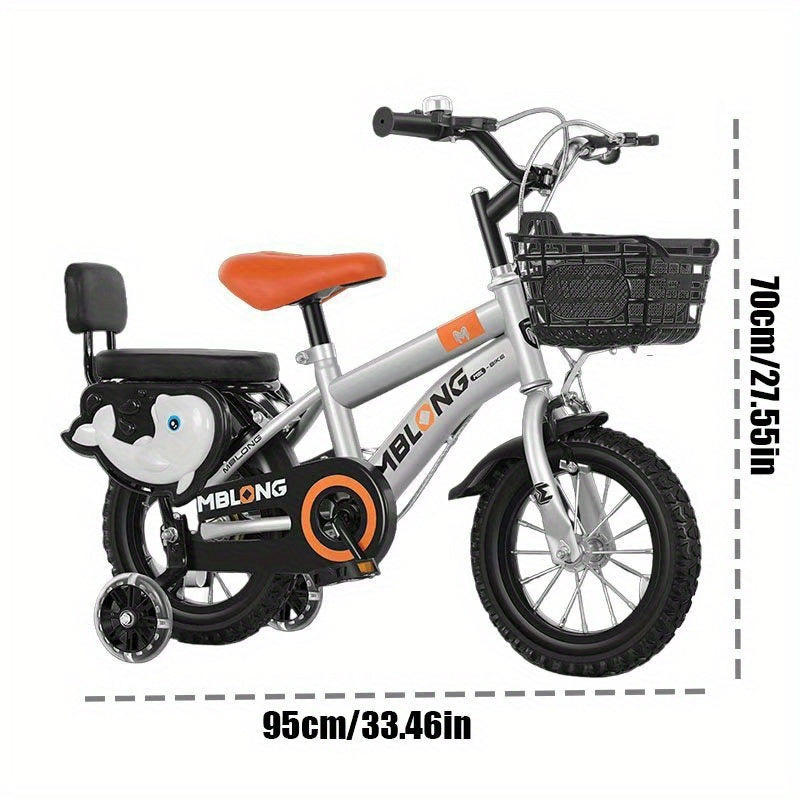 Children's Silvery Bicycle, Ideal Gift for Christmas, Thanksgiving, Halloween, Easter, Valentine's Day