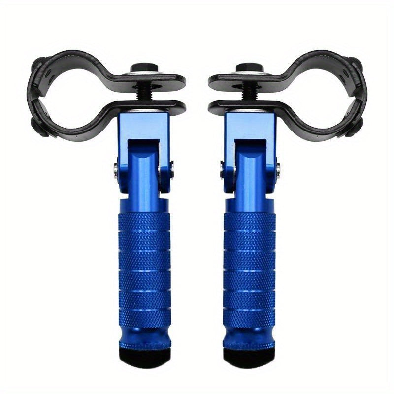 Aluminum Alloy Bicycle Pedals Pair of Aluminum Alloy Bicycle Rear Pedals, Foldable Anti-Slip Kickstand Footrests