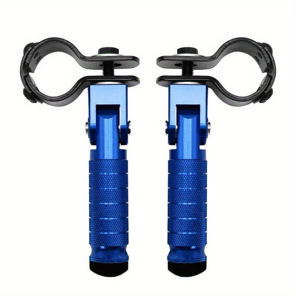 Aluminum Alloy Bicycle Pedals Pair of Aluminum Alloy Bicycle Rear Pedals, Foldable Anti-Slip Kickstand Footrests