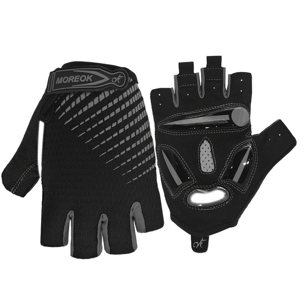 ROORUNS Cycling Gloves - Breathable Sports Gloves with 5mm Liquid Gel Pads, Adjustable Pull-On Closure