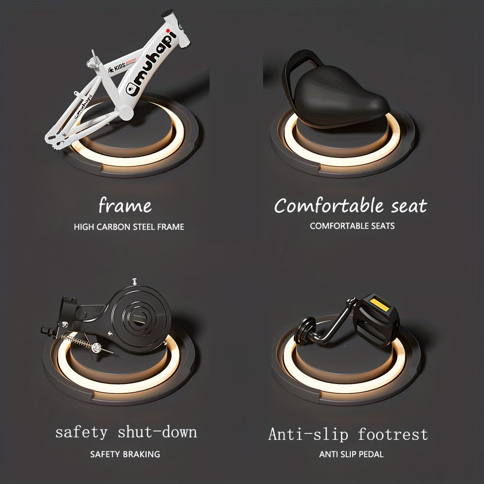 Kids Bicycle with Training Wheels - Heavy-Duty up to 110 lbs, 14-Inch Bicycle for Boys & Girls Ages 3-6