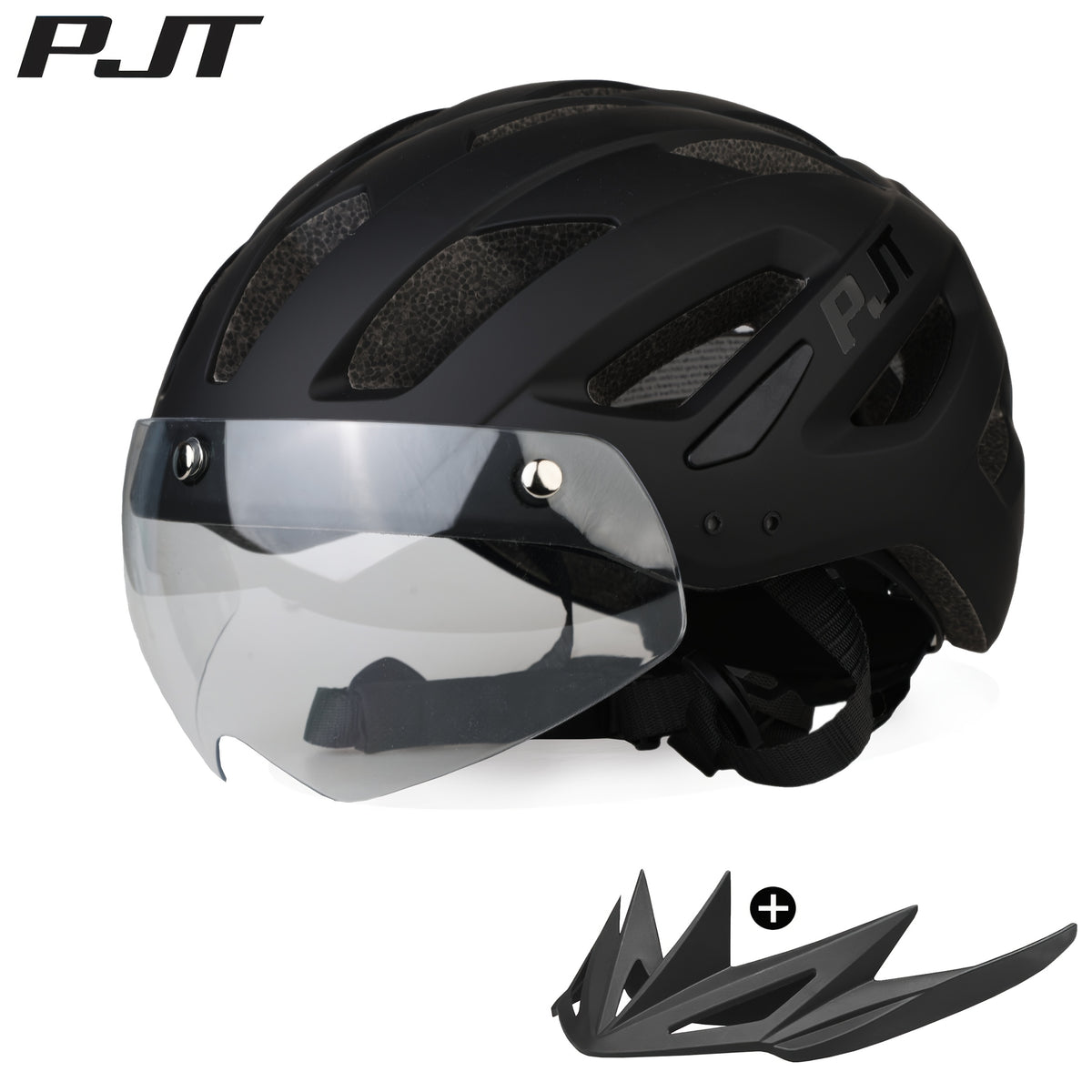 4-in-1 Bike Helmet PJT 4-in-1 Lightweight Bike Helmet | Detachable Visor & Shade, Adjustable Fit