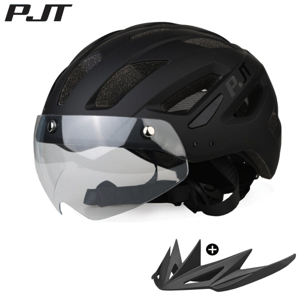 4-in-1 Bike Helmet PJT 4-in-1 Lightweight Bike Helmet | Detachable Visor & Shade, Adjustable Fit