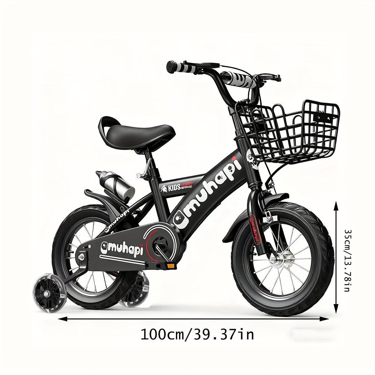 Kids Bicycle with Training Wheels - Heavy-Duty up to 110 lbs, 14-Inch Bicycle for Boys & Girls Ages 3-6