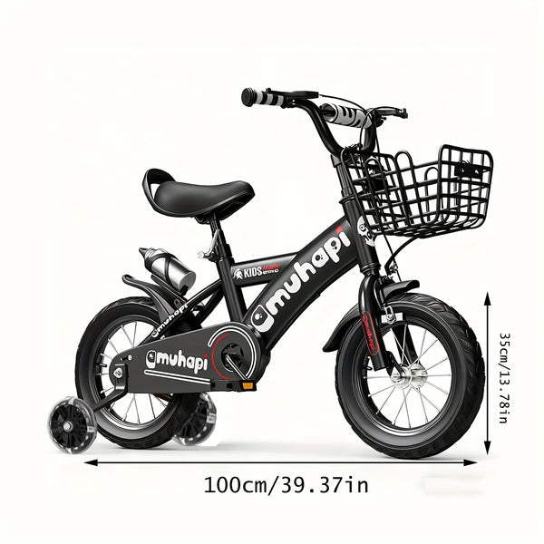 Kids Bicycle with Training Wheels - Heavy-Duty up to 110 lbs, 14-Inch Bicycle for Boys & Girls Ages 3-6
