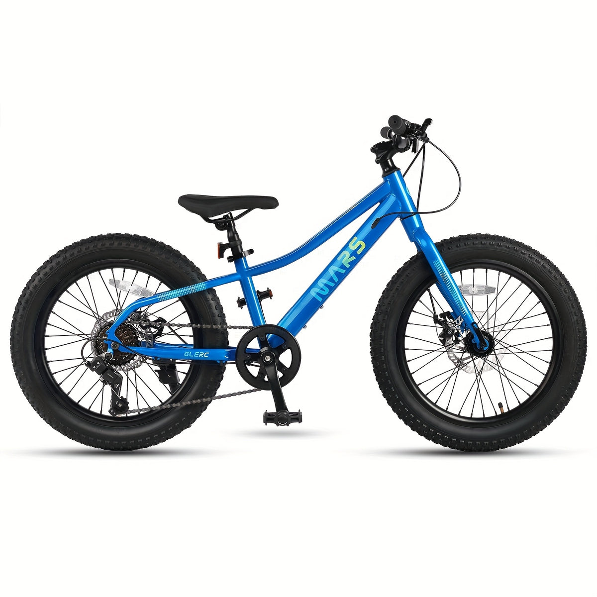 Mars 20 24 Inch Mountain Bike, 2.8-Inch Wide Tires, 6 Speed Drivetrain, Disc Brakes