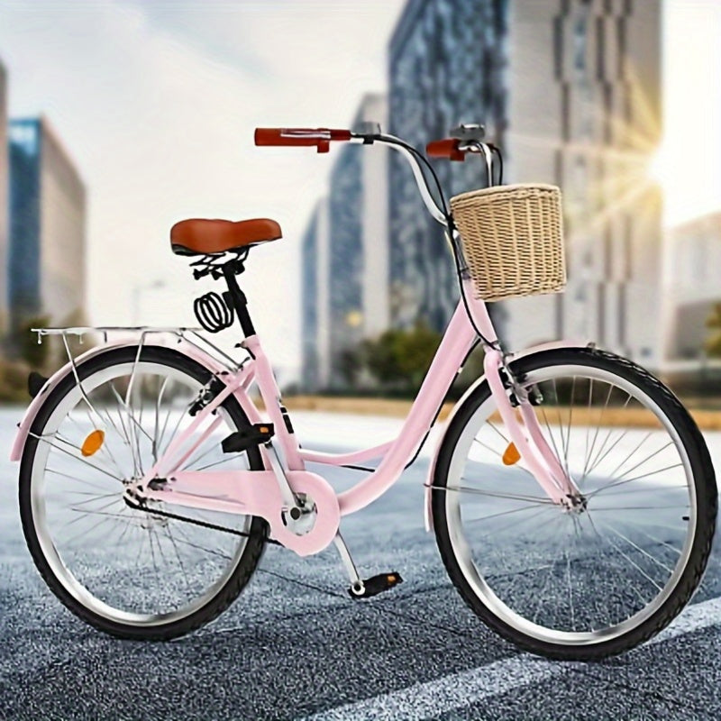 GreenScape 26 Inch Beach Cruiser Bicycle for Women- Comfortable Commute Bike with Adjustable Seat