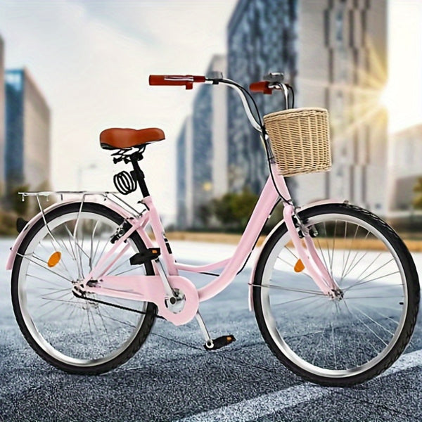 GreenScape 26 Inch Beach Cruiser Bicycle for Women- Comfortable Commute Bike with Adjustable Seat