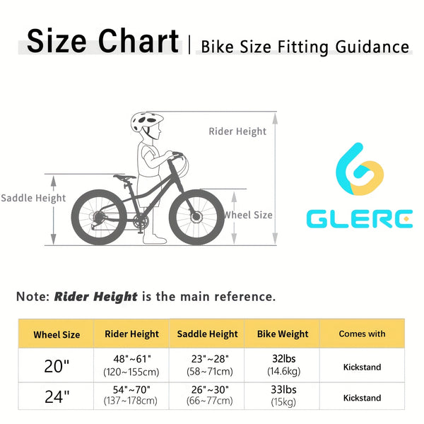Mars 20 24 Inch Mountain Bike, 2.8-Inch Wide Tires, 6 Speed Drivetrain, Disc Brakes