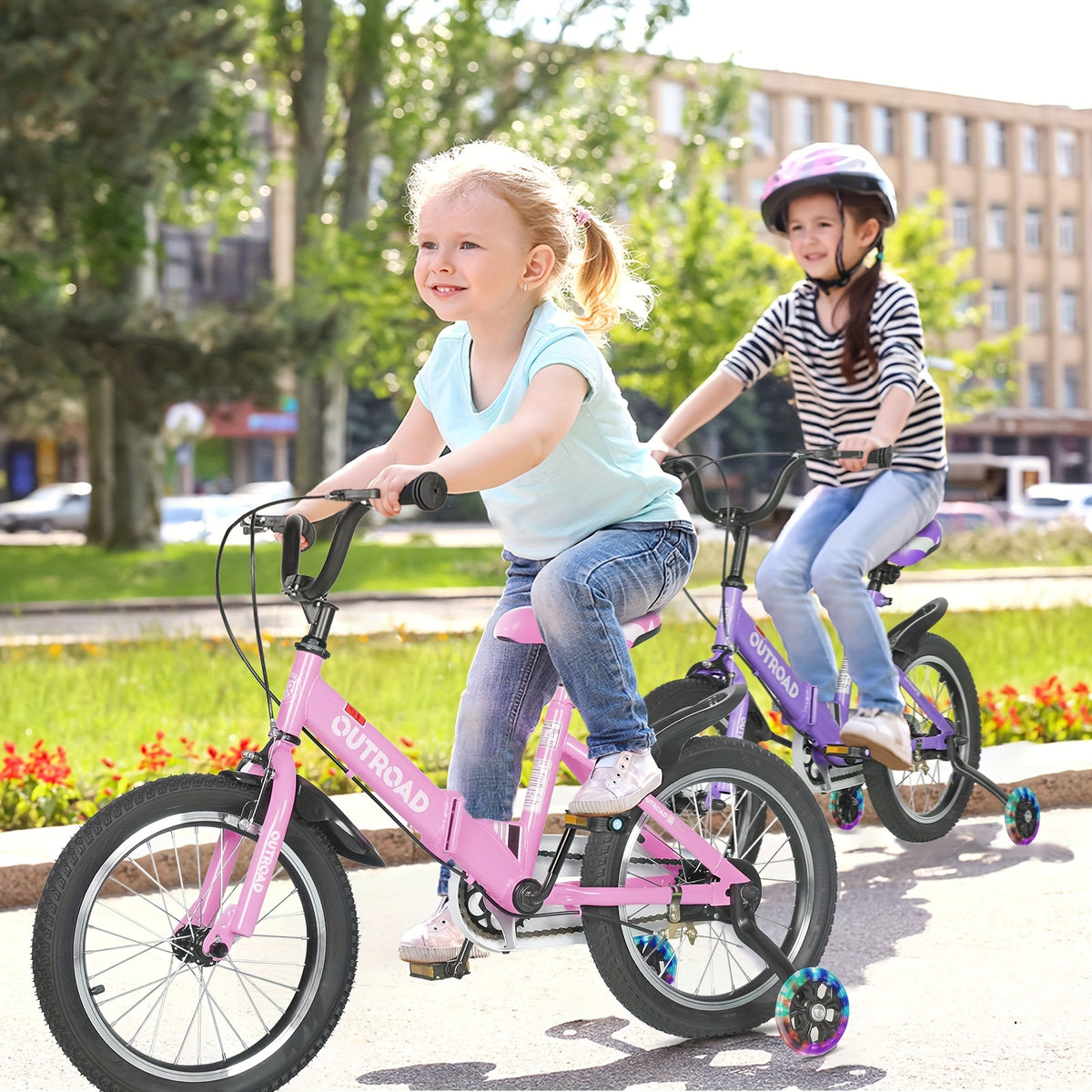 Kids Bike Child's Bike For Boys Girls Age 3-6 Years, 14 Inch Toddlers Bike Children's Bicycle With Training Wheels