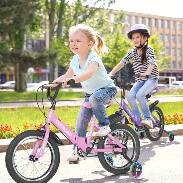 Kids Bike Child's Bike For Boys Girls Age 3-6 Years, 14 Inch Toddlers Bike Children's Bicycle With Training Wheels