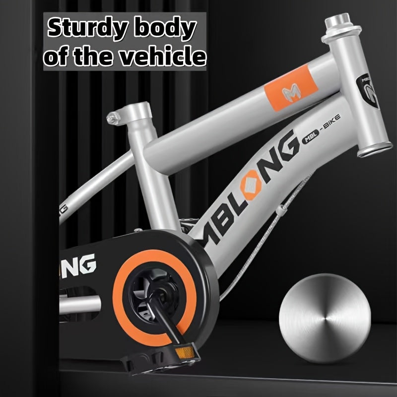 Children's Silvery Bicycle, Ideal Gift for Christmas, Thanksgiving, Halloween, Easter, Valentine's Day