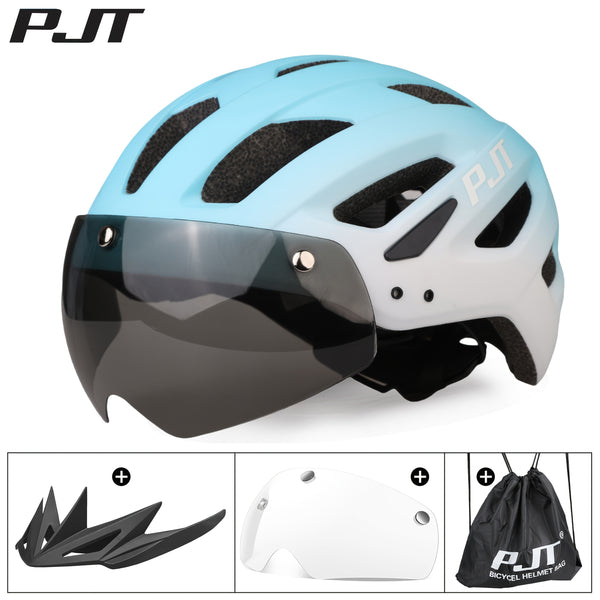 4-in-1 Bike Helmet PJT 4-in-1 Lightweight Bike Helmet | Detachable Visor & Shade, Adjustable Fit