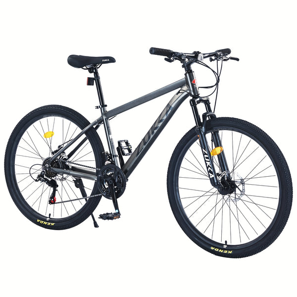 27.5 Inch Wheels 21 Speed Mountain Bike, for Men Women Adult, Front Suspension, Aluminum Alloy Frame