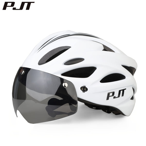 PJT Adult Magnetic 4-in-1 Lightweight Bike Helmet with Detachable Visor and Sun Visor