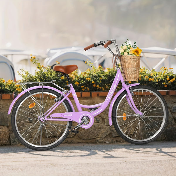 24\u002F26- Inch Beach Cruiser Bike For Women, Commute Bike With Adjustable Seat
