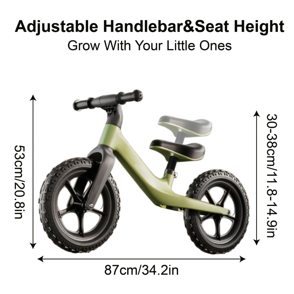 Sturdy Balance Bike for Toddlers - Racing-Style Frame with Sturdy Wheels, No Battery Needed