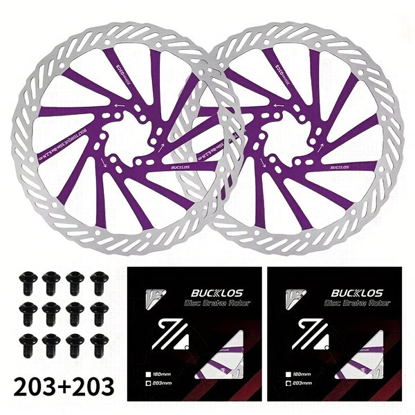 BUCKLOS G3 Bicycle Brake Rotors, 2pcs, 160\u002F180\u002F203mm, Stainless Steel, MTB Disc Brakes