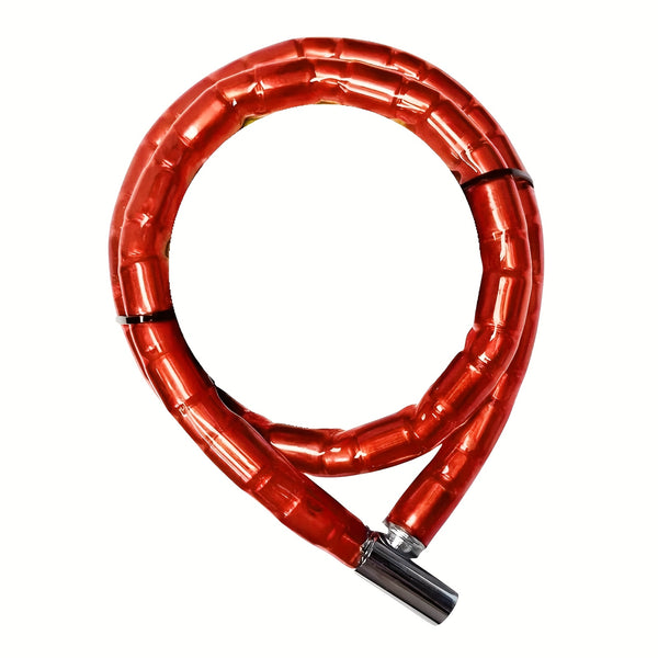 22mm x 100cm Heavy-Duty Stainless Steel Cable Lock - High-Quality PVC Coating, Versatile Anti-Theft Chain - for Bikes