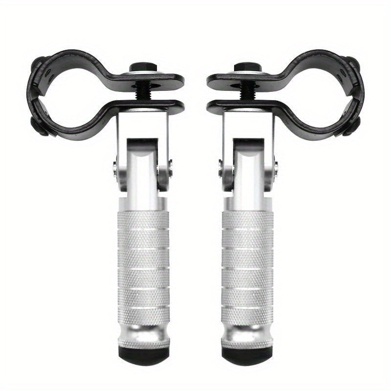 Aluminum Alloy Bicycle Pedals Pair of Aluminum Alloy Bicycle Rear Pedals, Foldable Anti-Slip Kickstand Footrests