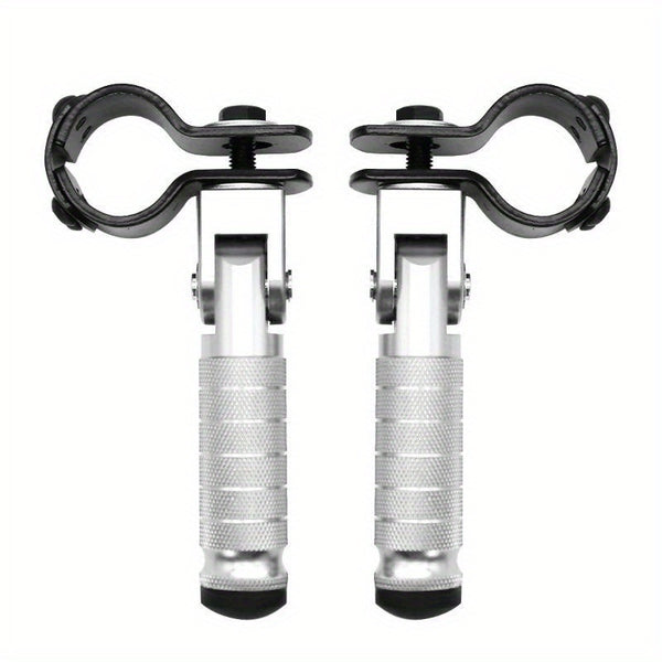 Aluminum Alloy Bicycle Pedals Pair of Aluminum Alloy Bicycle Rear Pedals, Foldable Anti-Slip Kickstand Footrests