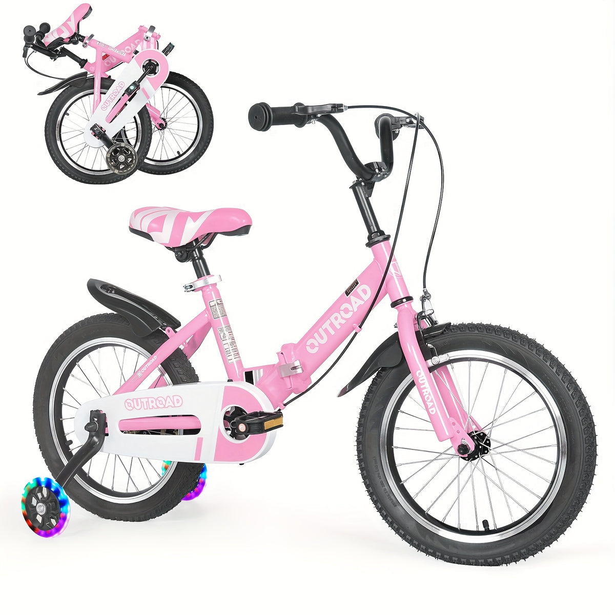 Kids Bike Child's Bike For Boys Girls Age 3-6 Years, 14 Inch Toddlers Bike Children's Bicycle With Training Wheels