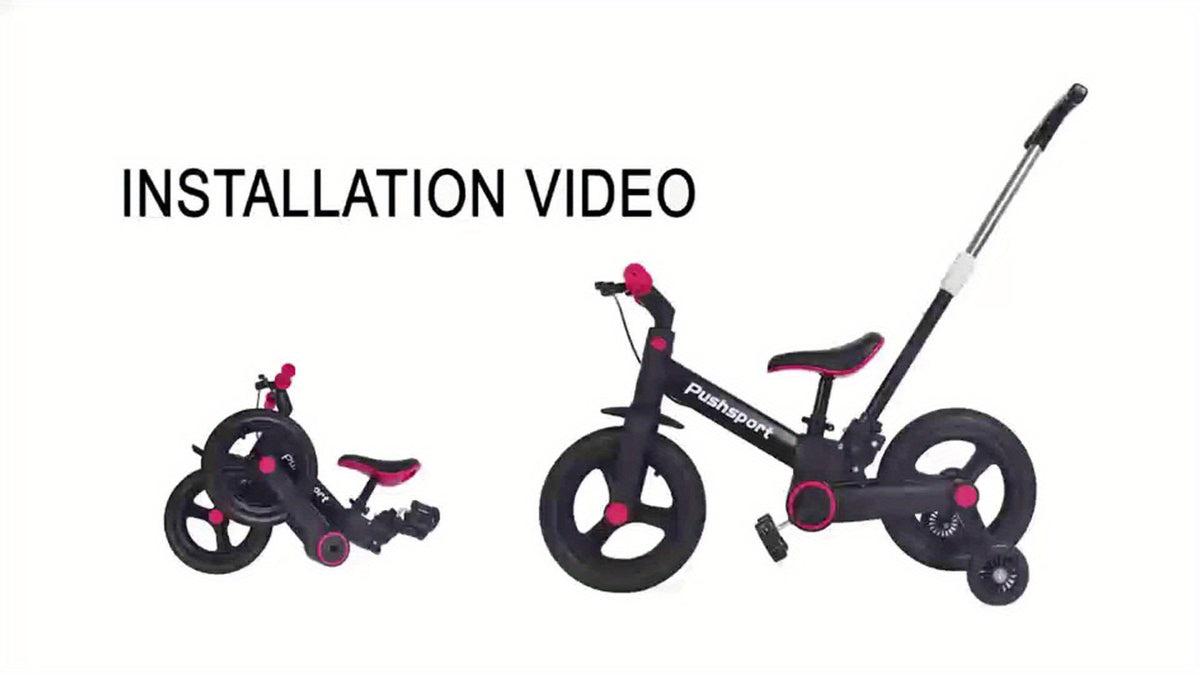 Kids' 6-in-1 Balance Bike Scooter - Adjustable, Multifunctional Bicycle with Push Handle, Aluminum Alloy
