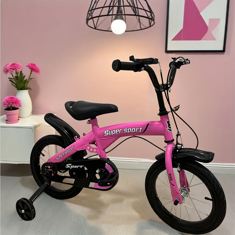 Kids Mountain Bike with Training Wheels - Heavy-Duty Bicycle for Boys & Girls Ages 3-6, Up to 187 lbs Capacity, 14\