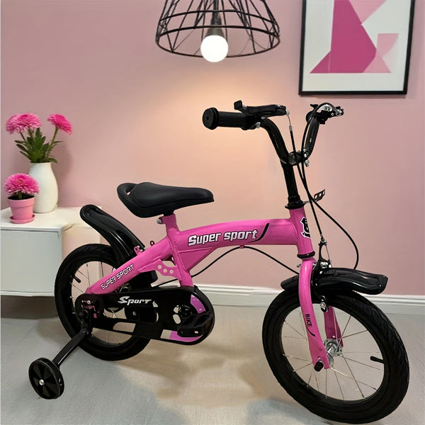 Kids Mountain Bike with Training Wheels - Heavy-Duty Bicycle for Boys & Girls Ages 3-6, Up to 187 lbs Capacity, 14\