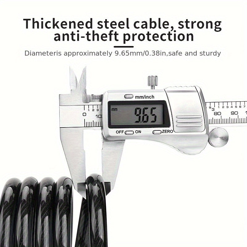 TOSUOD Anti-Theft 4-Digit Code Lock Bike Lock - Heavy-Duty Aluminum Alloy Chain Lock with 4-Digit Combination