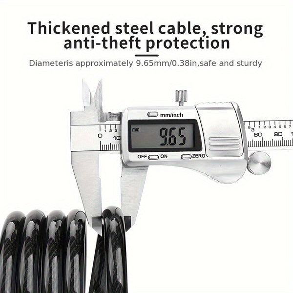 TOSUOD Anti-Theft 4-Digit Code Lock Bike Lock - Heavy-Duty Aluminum Alloy Chain Lock with 4-Digit Combination